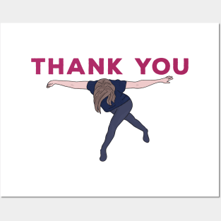 Thank You bowing funny meme Posters and Art